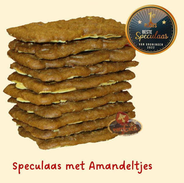 Afbeelding van speculaas met amandeltjes, pakje