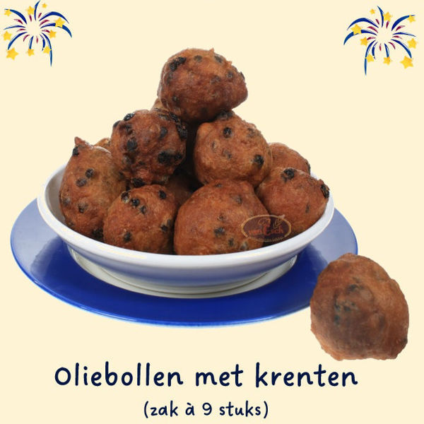 Afbeelding van oliebol met krenten zak a 9 stuks