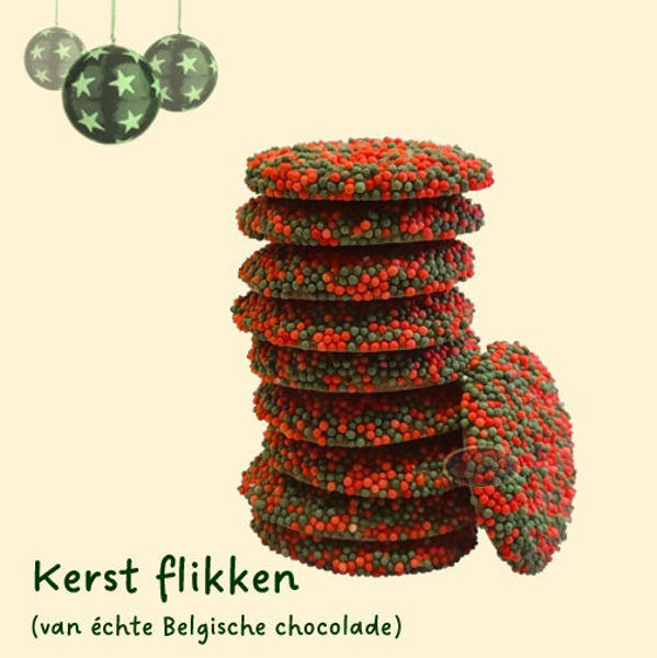 Afbeelding van Kerst chocolade flikken 150 gr.
