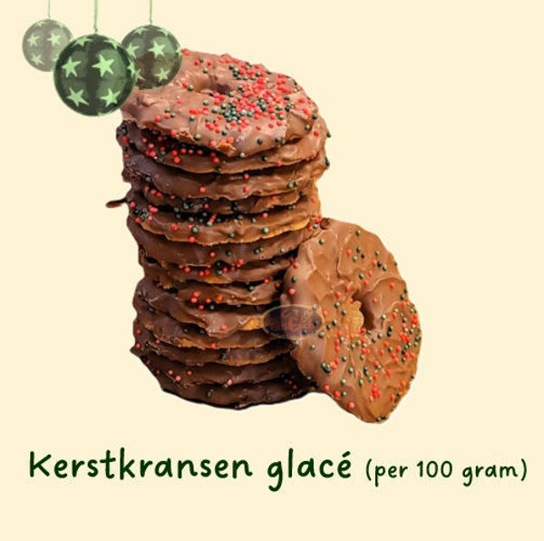 Afbeelding van Kerstkransen glace (per 100 gram)