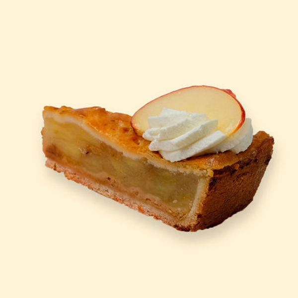 Afbeelding van appelpunt met slagroom
