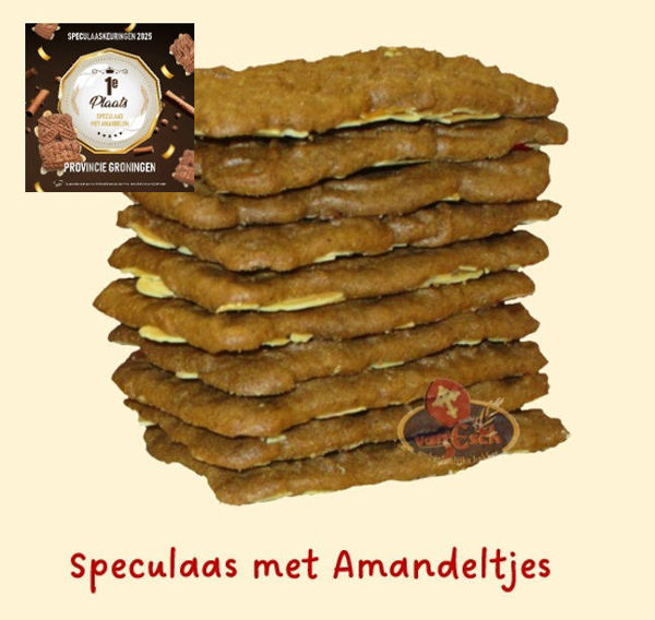 Afbeelding van speculaas met amandeltjes, pakje