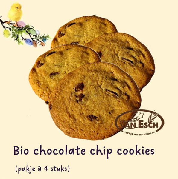 Afbeelding van bio chocolate chip cookies (pakje 4 stuks)