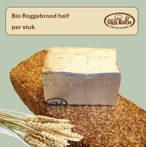 Afbeelding van bio roggebrood stuk half